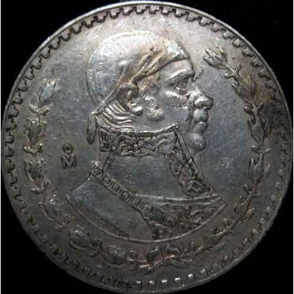 1961Mo MEXICO SILVER UN PESO UNCIRCULATED