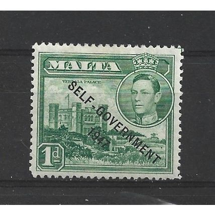 Malta.SG236 1d Verdala Palace (Green).Mounted Mint.Apr25b