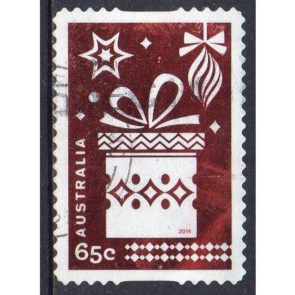 Australia 2014 Christmas - Gift - Foiled / Embellished 65c s/a Used