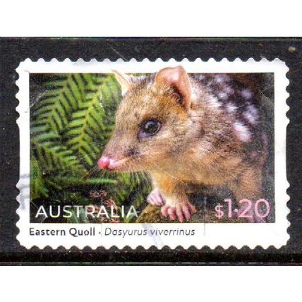 AUSTRALIA: 2023 NATIVE ANIMALS, $1.20 EASTERN QUOLL USED S/A STAMP. 030/31