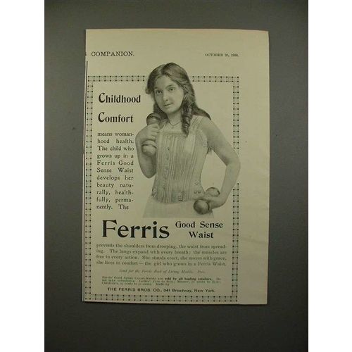 1900 Ferris Good Sense Corset Waist Ad - Childhood