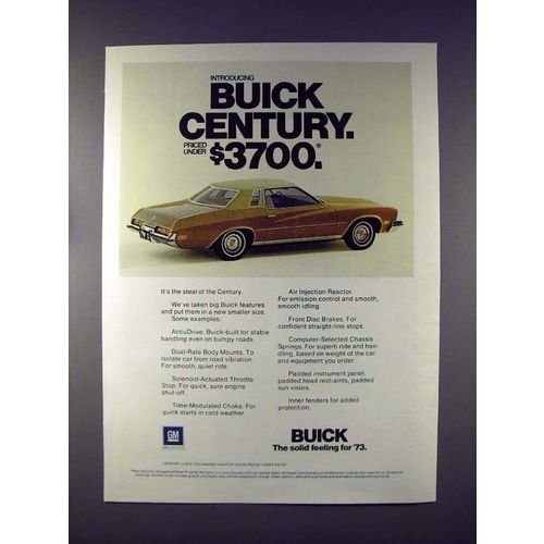 1973 Buick Century Car Ad