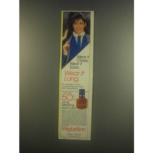 1985 Maybelline Long wearing Nail Color Ad - Classy