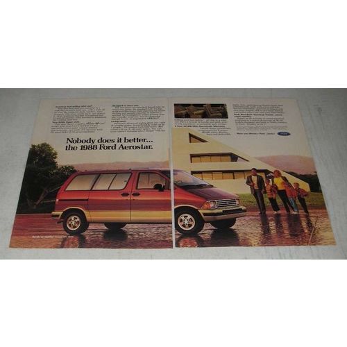 1988 Ford Aerostar Minivan Ad - Nobody Does it Better
