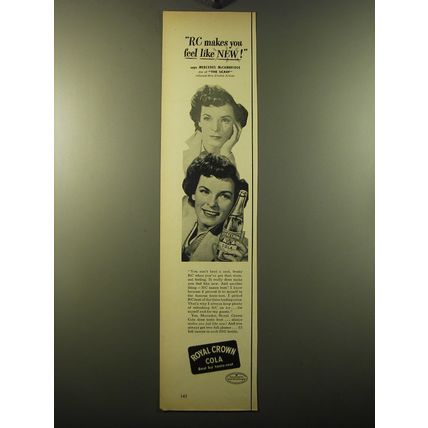 1950 RC Royal Crown Cola Advertisement - Mercedes McCambridge