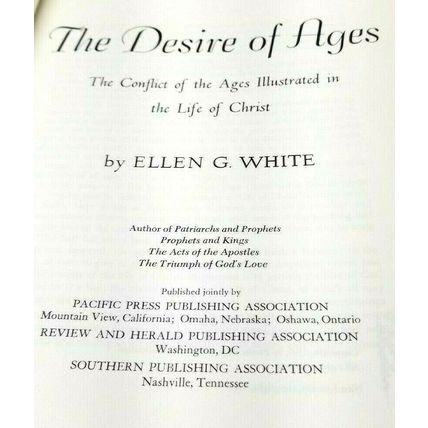 THE DESIRE OF AGES Book by Ellen G. White 1964 Hardcover Illustrated Vtg (G10)