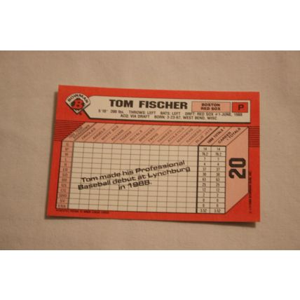 Tom Fischer 1989 Bowman TIFFANY NO. 20