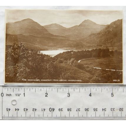 vintage postcard The Arrochar Mountain from above Inversnaid