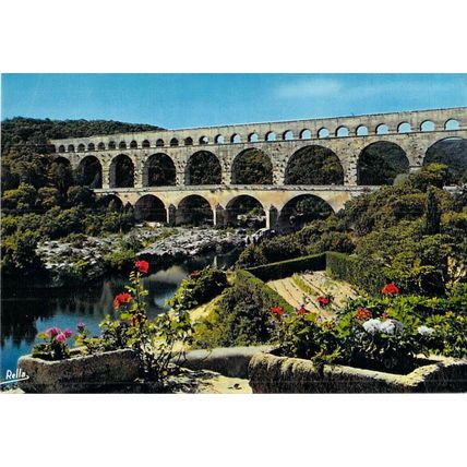 Pont du Gard France postcard used VGC