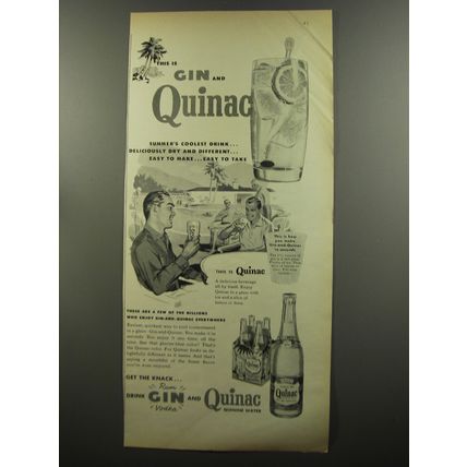 1953 Canada Dry Quinac Advertisement - This is gin and Quinac