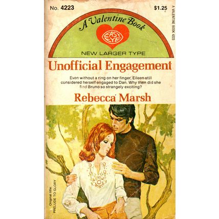 Unofficial Engagement by Rebecca Marsh ( Valentine/Prestige Books | 1965 )