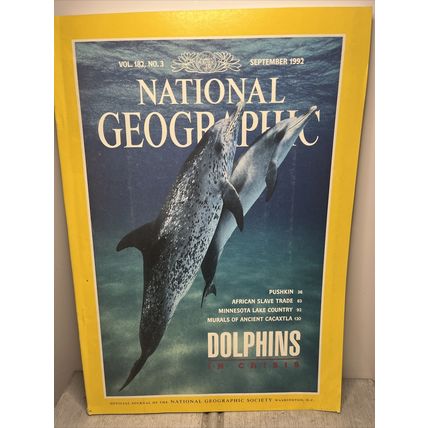 National Geographic Magazine September 1992 Dolphins - Vintage Collectable