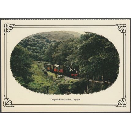Locomotive at Dolgoch Falls Station, Talyllyn - Photo Precision Postcard