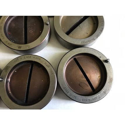 LOT 19 MATE .219X2.375 RECTANGULAR TURRET PUNCH SLUG FREE DIES,3-1/2" O.D.,AB