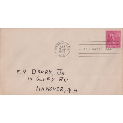 ZAYIX US 808 FDC Cover 4c Pres. James Madison Prexie Single 0324M0037