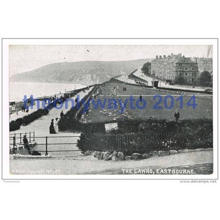 Lawns, Eastbourne, Sussex, England, 1900/10s?, Postcard