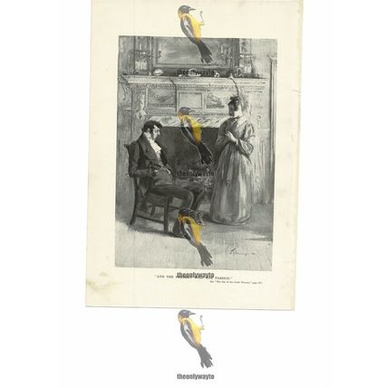 She Frankly Told Her Passion, Victorian Romance, Book Illustration (Print), 1891