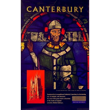 CANTERBURY SOUTHERN BRITISH RAILWAYS LANDER ST. THOMAS POSTER