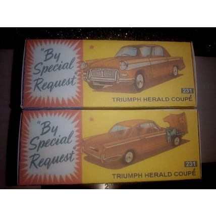 Corgi 231 Triumph Herald Coupe Reproduction /Replica Box