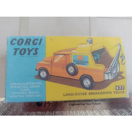 Corgi 477 Land Rover BD Truck mk2 Reproduction /Replica Box