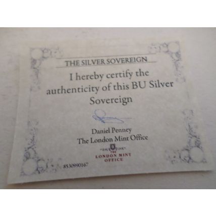 GIBRALTAR - 2019 - WORLDS FIRST FULL - SILVER SOVEREIGN
