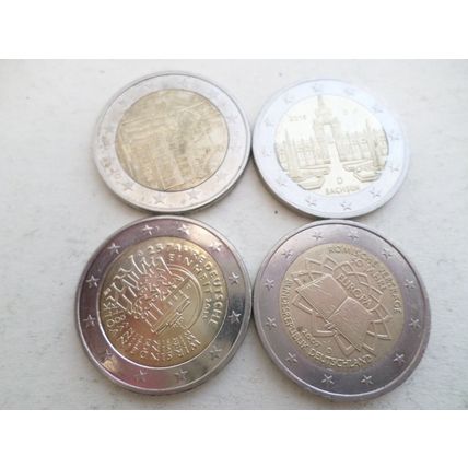 Germany - 4 different - commemorative `D` mint - 2 euro coins