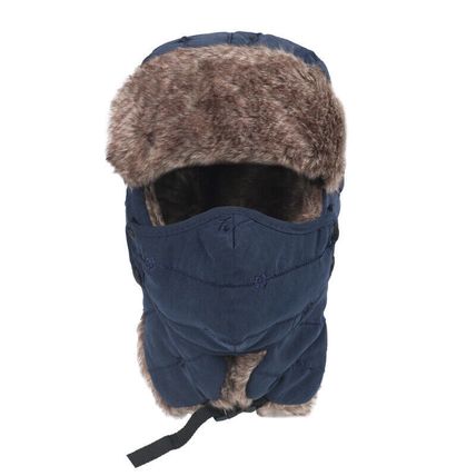 Men Ushanka Hat Russian Ski With Earflaps Windproof Mask Women Warm Winter Hat