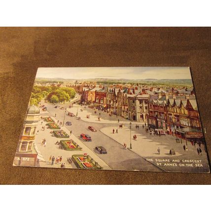 1950's Postcard - The Square, St Annes-On-The-Sea Lancashire Artist A572
