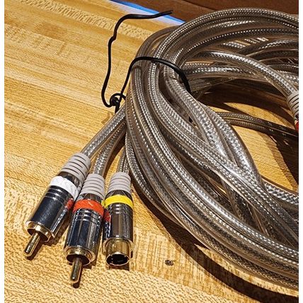 Heavy Duty 3 Plug Audio Visual Video? 6 Foot Cable