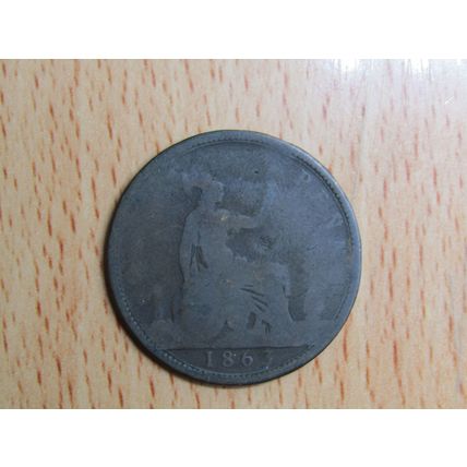 GB 1863 Victoria Penny Coin