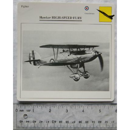 Hawker High Speed Fury - GB - Fighter - Collectors Club Card