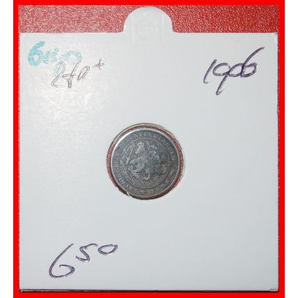 Ⰶ RAMPANT LION (1903-1906): NETHERLANDS ★ 1/2 CENT 1906! ★LOW START★NO RESERVE