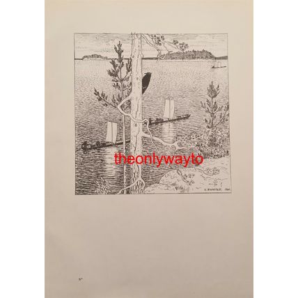 Finnish Tarboats, V Blomstedt, Book Illustration (Print), 1901