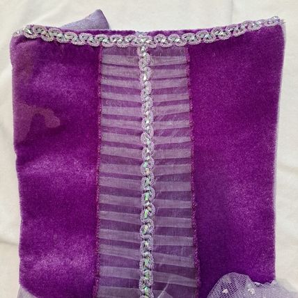 Dan Dee Purple BALLET Christmas STOCKING 17" Crown Girls Collector's Choice