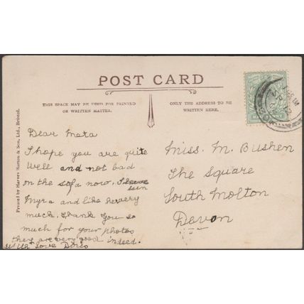 St Mary Redcliffe Church, Bristol, 1908 - Harvey Barton RP Postcard