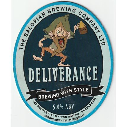USED PUMP CLIP FRONT - SALOPIAN BREWING COMPANY - DELIVERANCE