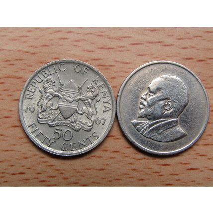 Kenya 1967 50 Cents Coin