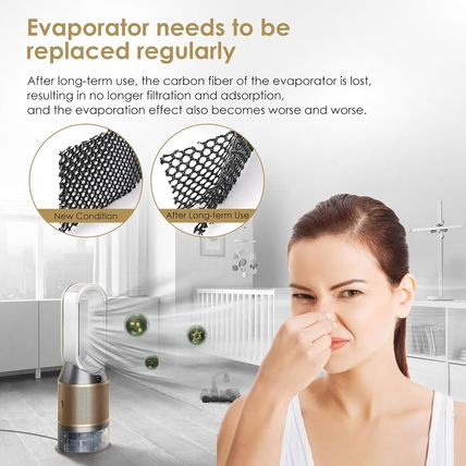 Air Purifier Carbon Fiber Evaporator Filter Compatible with Dyson PH01 PH02 PH03