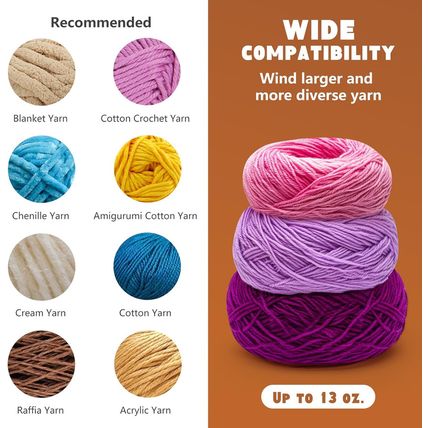 Yarn Winder, Electric Yarn Ball Winder for Crocheting, Efficiently Cake with Str