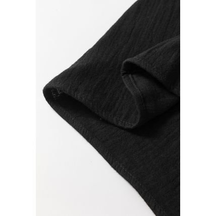 Black Ruffled Shoulder V Neck Shift Tank Top