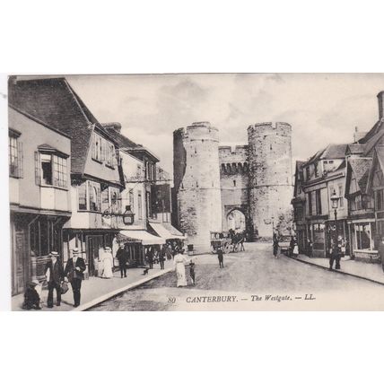 ED40 CANTERBURY- THE WESTGATE . LL PRINTED POSTCARD