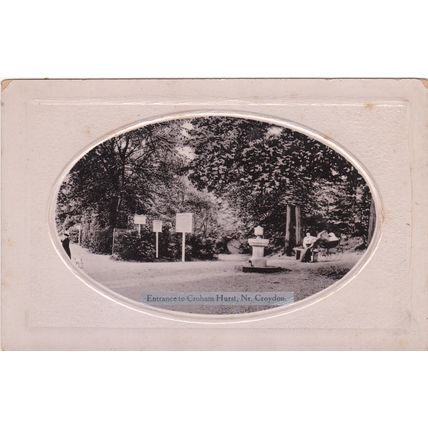 ED 154 ENTRANCE TO CROHAM HURST, NR. CROYDON . RP POSTCARD