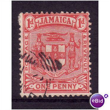 JAMAICA 1906 1d CARMINE SG 40 FINE USED