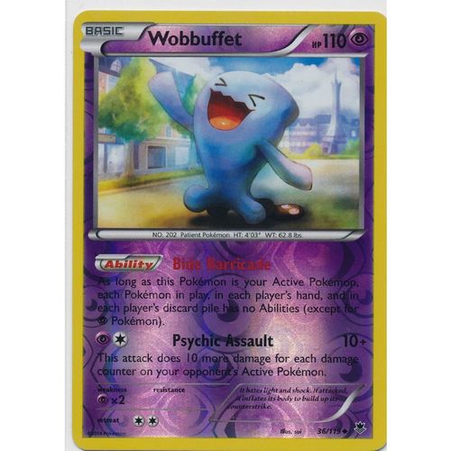 Pokemon XY Phantom Forces - #36/119 - Wobbuffet Rev Holo