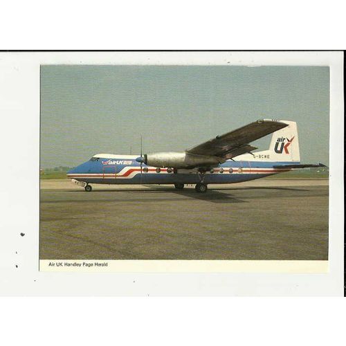 Aviation AIR UK HANDLEY PAGE HERALD Postcard by Skilton & Fry (0275)