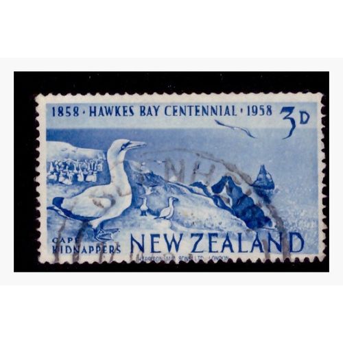 New Zealand 1958 - 3d - 100th Anniversary Hawkes Bay Province Used