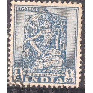 India 1949 - SG 333 - 1a blue - Bodhisattva - used