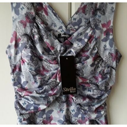 NWT Stella Morgan dress size 12 multi grey sleeveless