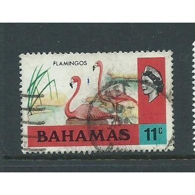 bahamas stamps sg368 sg 368 smudgy cancel used birds