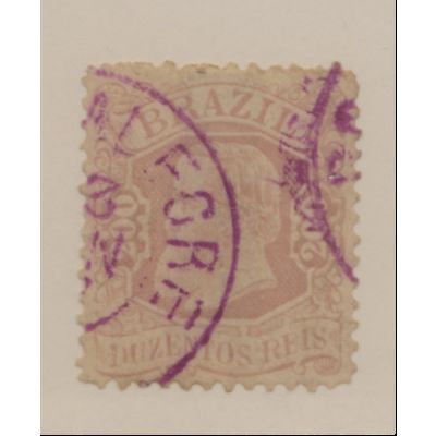 Brazil Stamp Scott #85, Used, Purple City/Date Cancels
